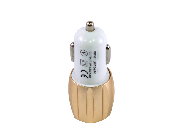 1a 2.1a with led dual port usb car charger