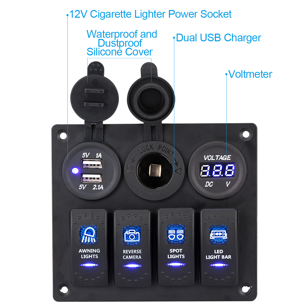 4 gang switch panel