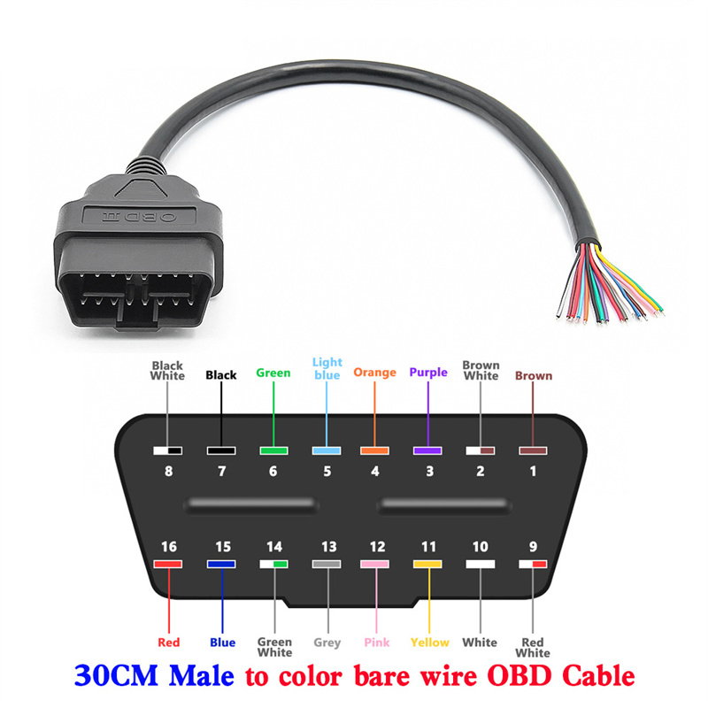 OBD male extension cable