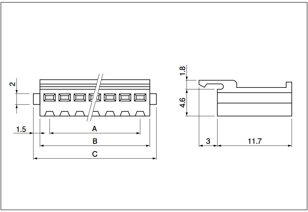 JST NH connector size