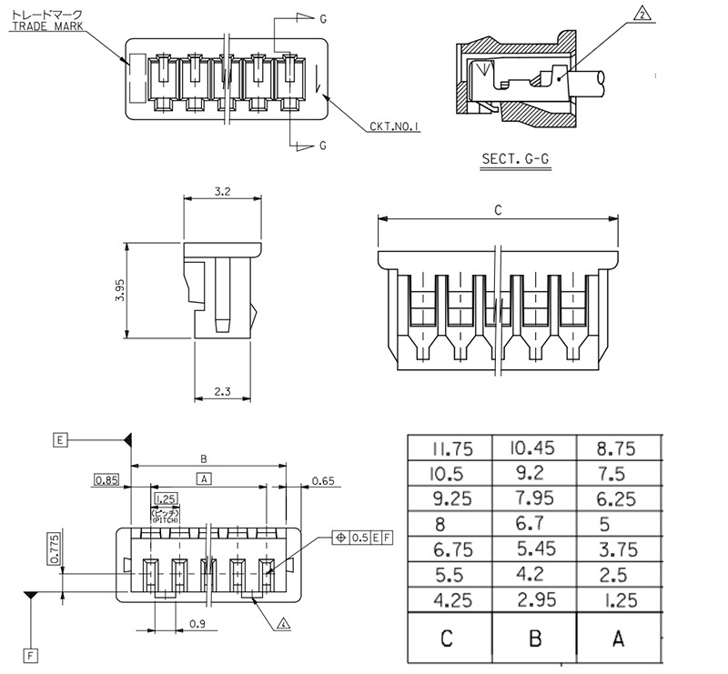 molex 51021 connector size