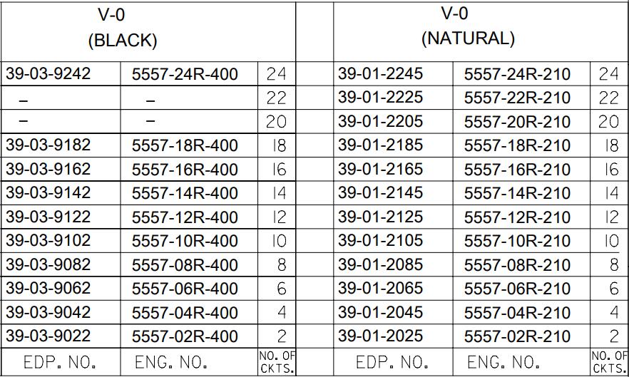 5557 connector part number
