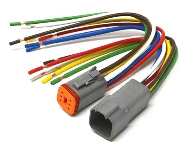 Deutsch DT 6-pin Black Pigtail Kit, 14AWG Pure Copper Wire