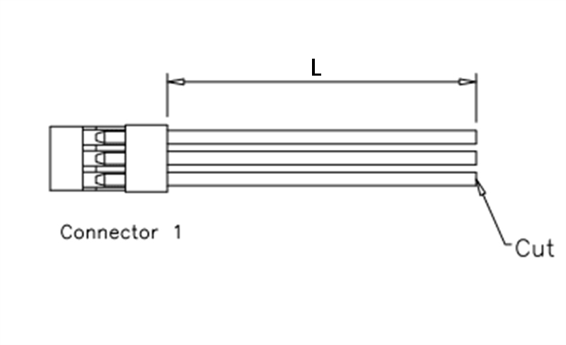 DuPont 2.54 connector wire harness open end