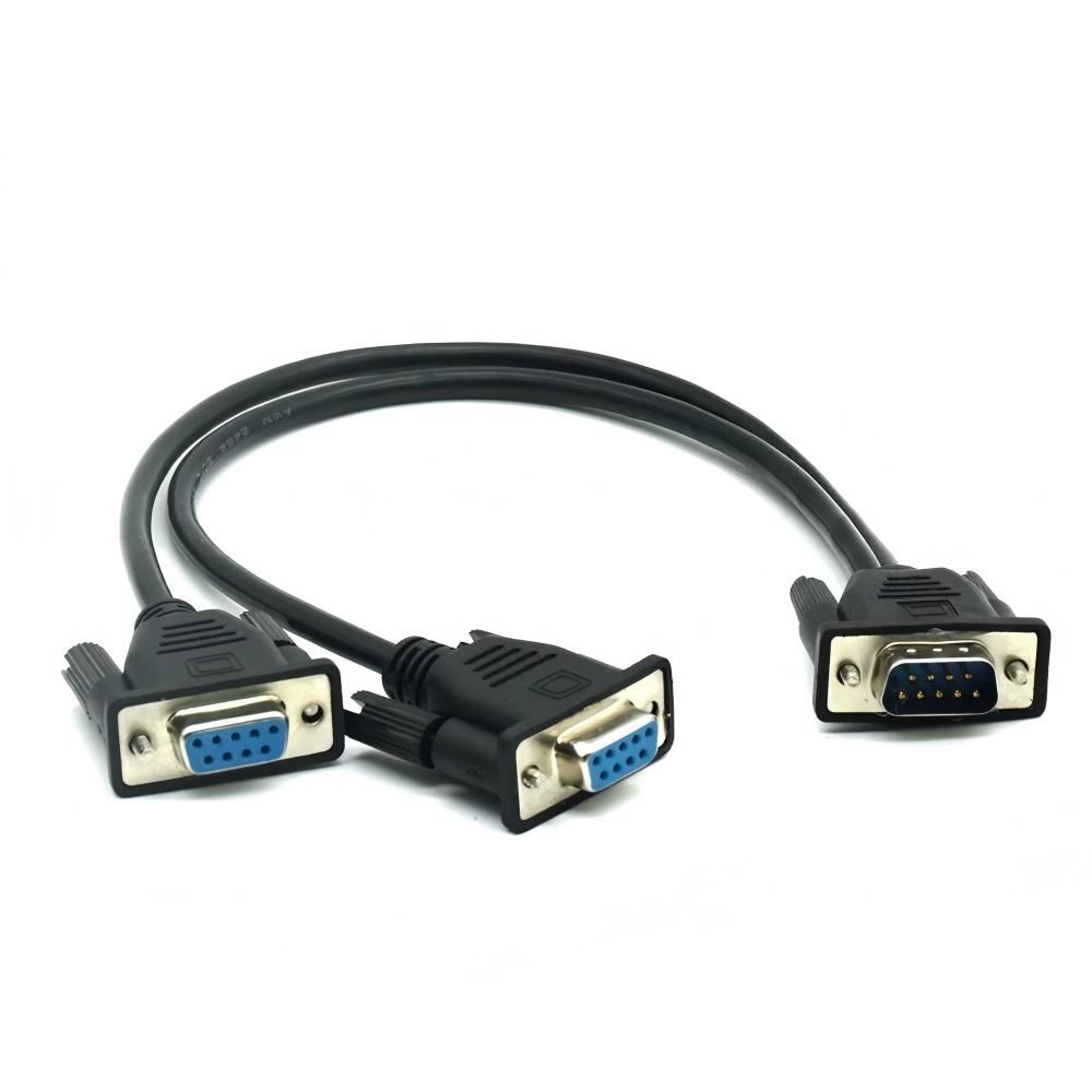 DB9 1 male to 2 female cable