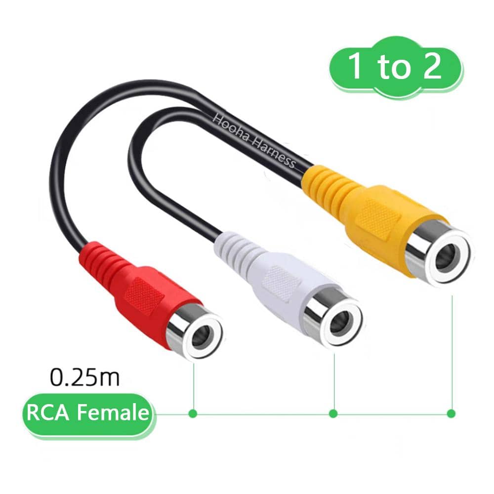 1 RCA female to 2 RCA female