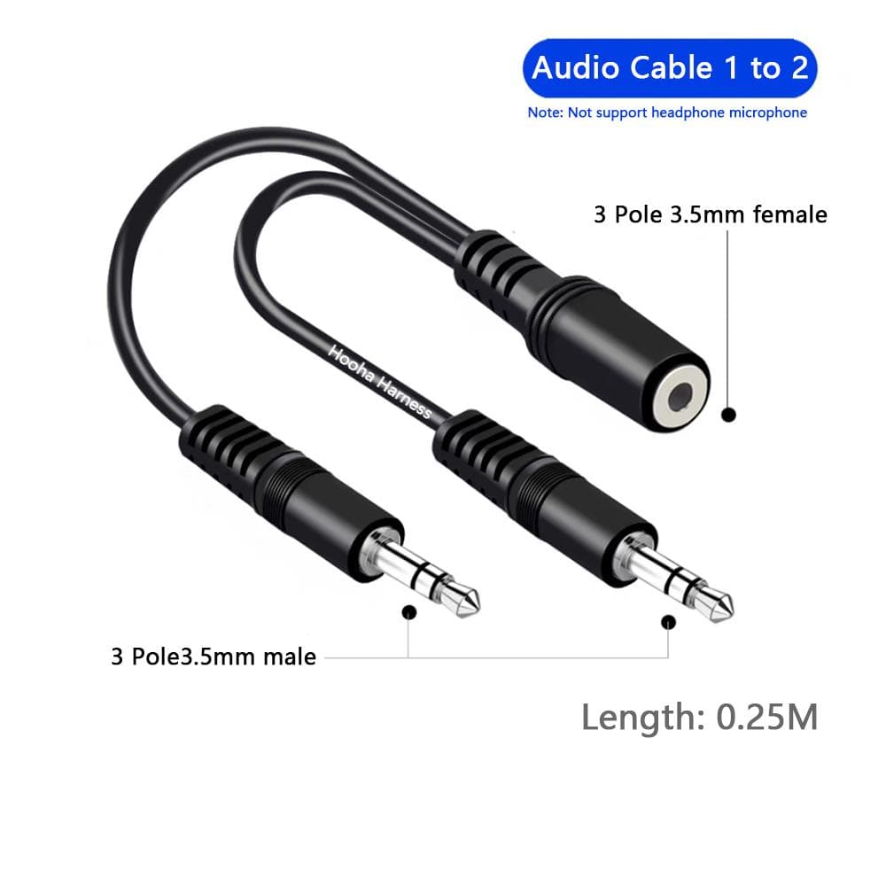3.5mm female to 2 3.5mm male