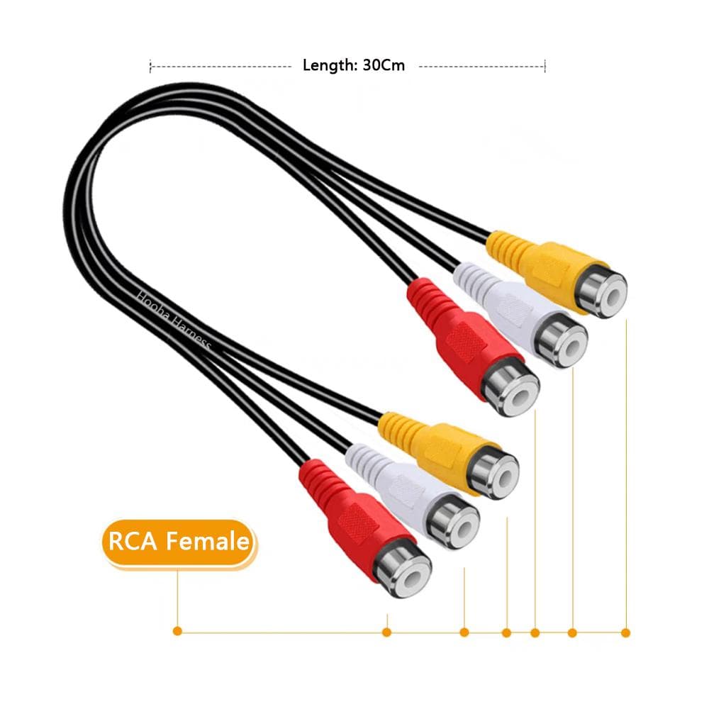 3 RCA female to 3 RCA female