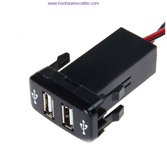 Car Auto Dual Socket Cigarette Lighter Charger 2 USB Port