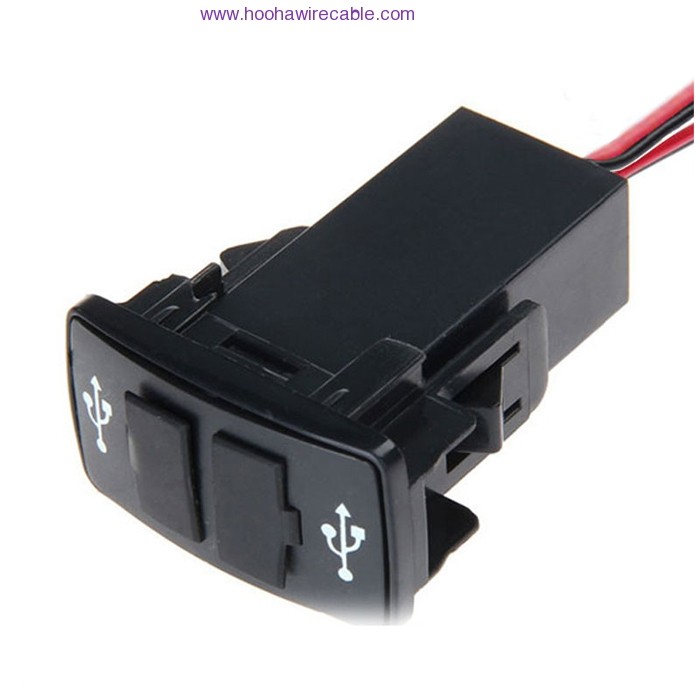 Car Auto Dual Socket Cigarette Lighter Charger 2 USB Port