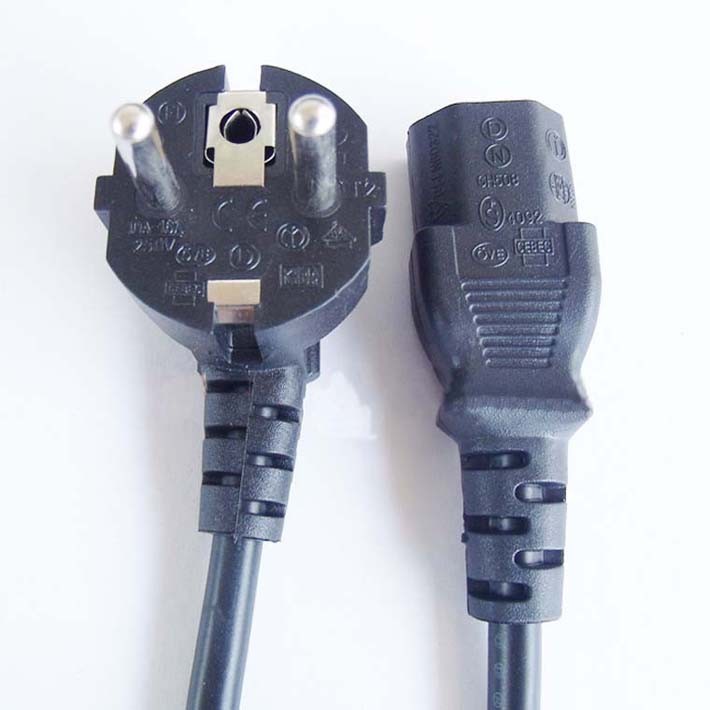 VDE certificated 16A250V European standard power cord