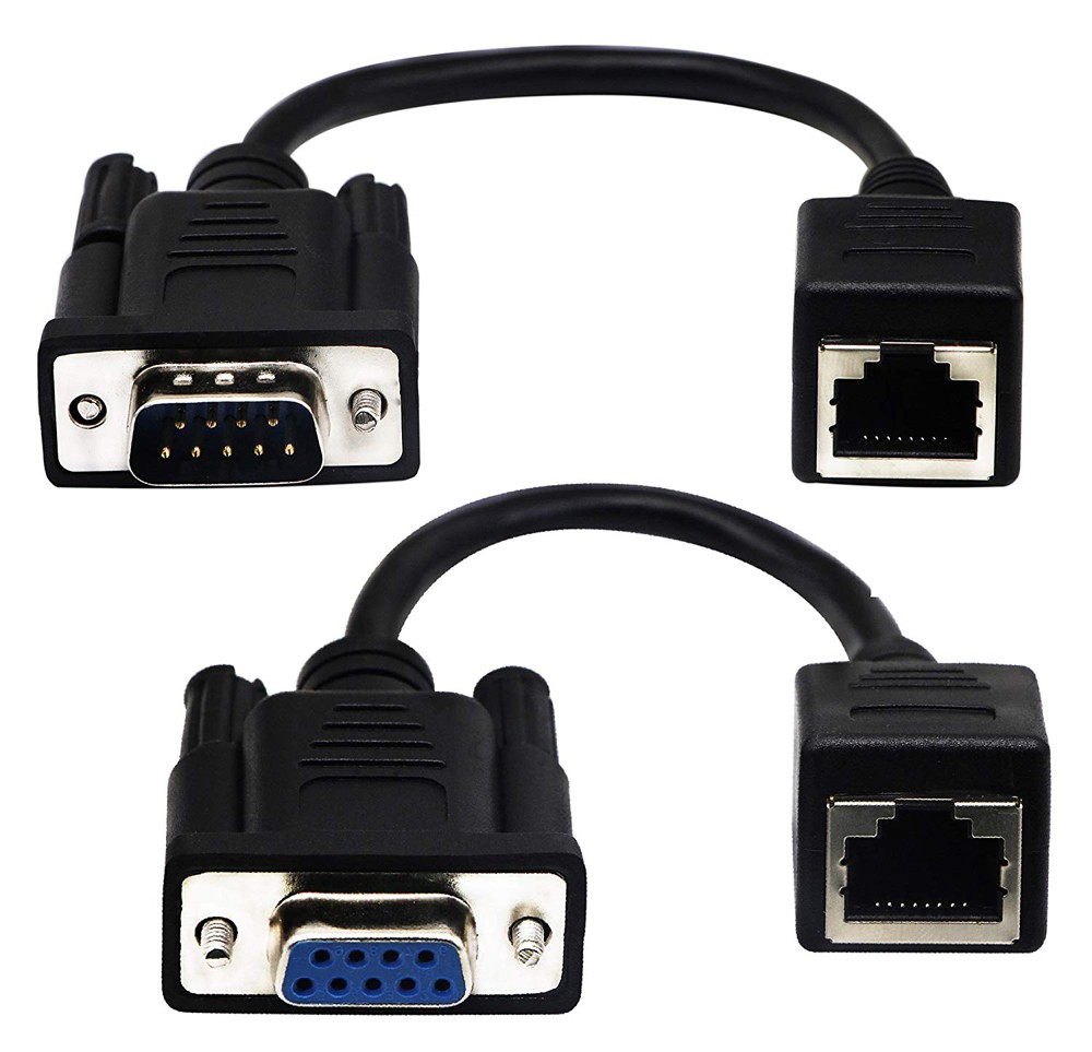 db9 male female to rj45 female cable