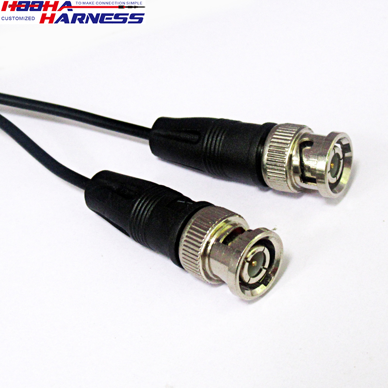 Custom DC 3.5mm male Plug 1 in 2 BNC male connector cable for HD Camera CCTV DVR system