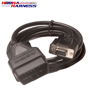 16pin obd2 extension cable to DB9 female connector cable for breakout box