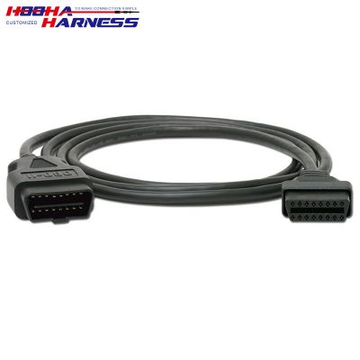 Cable UL2464 24AWG male to female OBD II Extension Cable with 1.5m