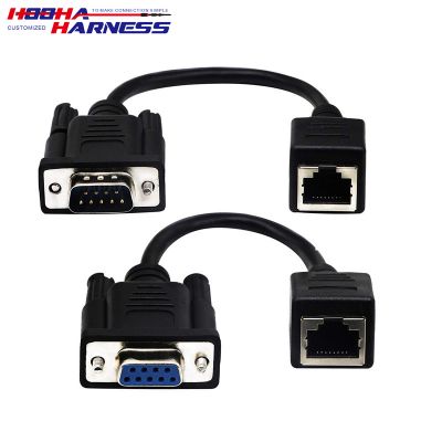 db9 male female to rj45 female cable