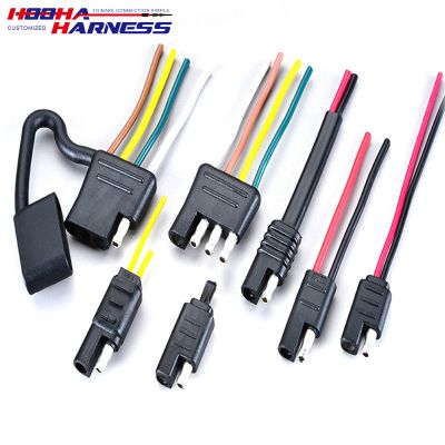 custom wire harness,SAE bullet connector,Trailer wire harness,Overmold with cable