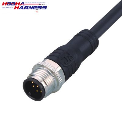 waterproof IP67 Led light connector M12 power cable