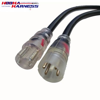 waterrproof IP67 connector 4pin male and female LED power cable harness
