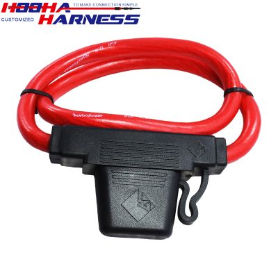 ATO ATC 100A fuse blade AWM1015 style 4AWG red wire car inline fuse holder for new energy vehicle offroad trunk boat