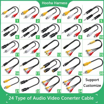 Audio Cable, 1 to 2 Splitter Cable, RCA to 3.5MM, Male to Female Cable
